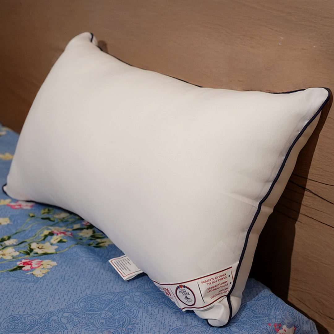 Rest Nest Premium White Sleeping Pillow | Glace Cotton Fabric | Lightweight & Comfortable | Pack of 2