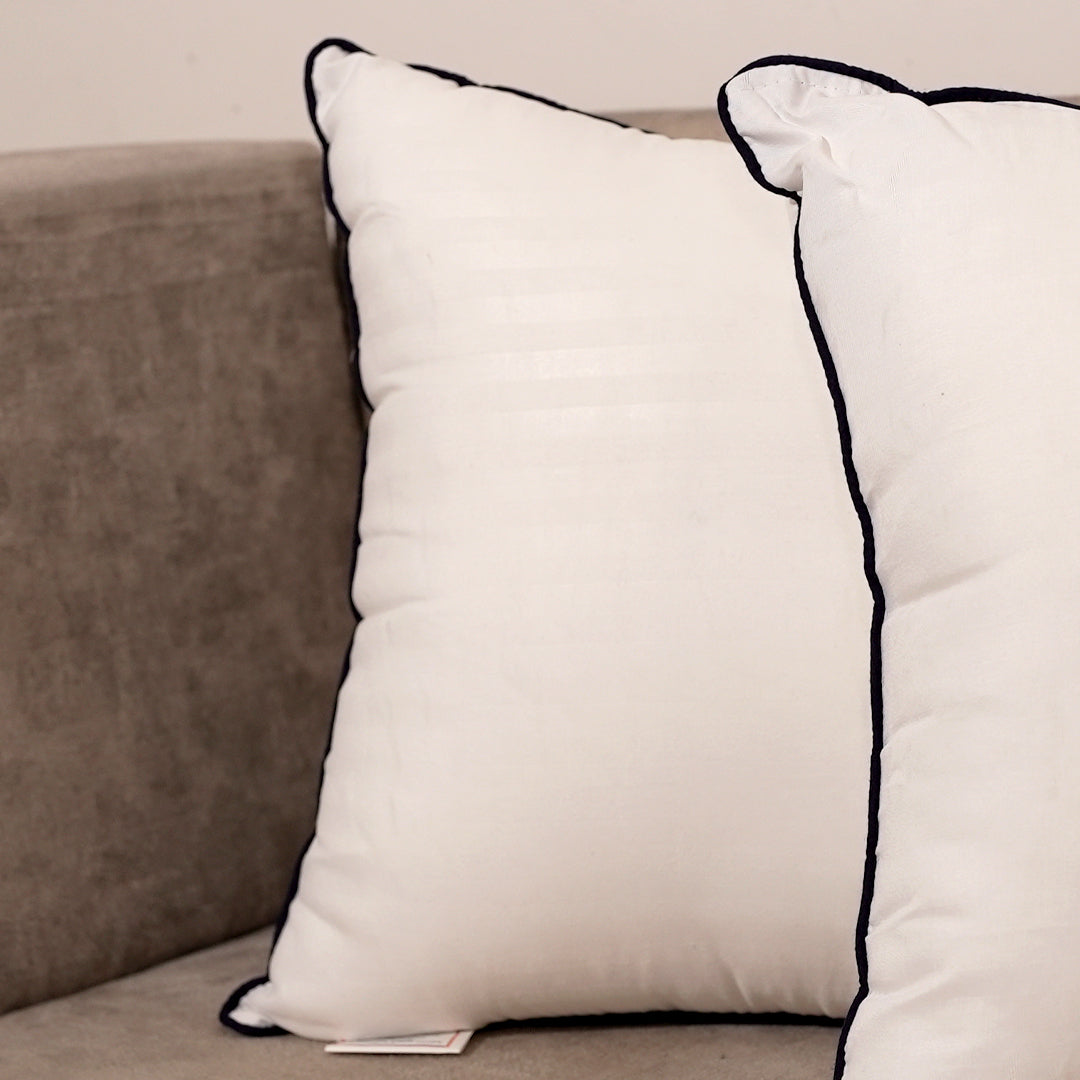 Rest Nest 16x16 White Stripe Soft Cushions – Pack of 5