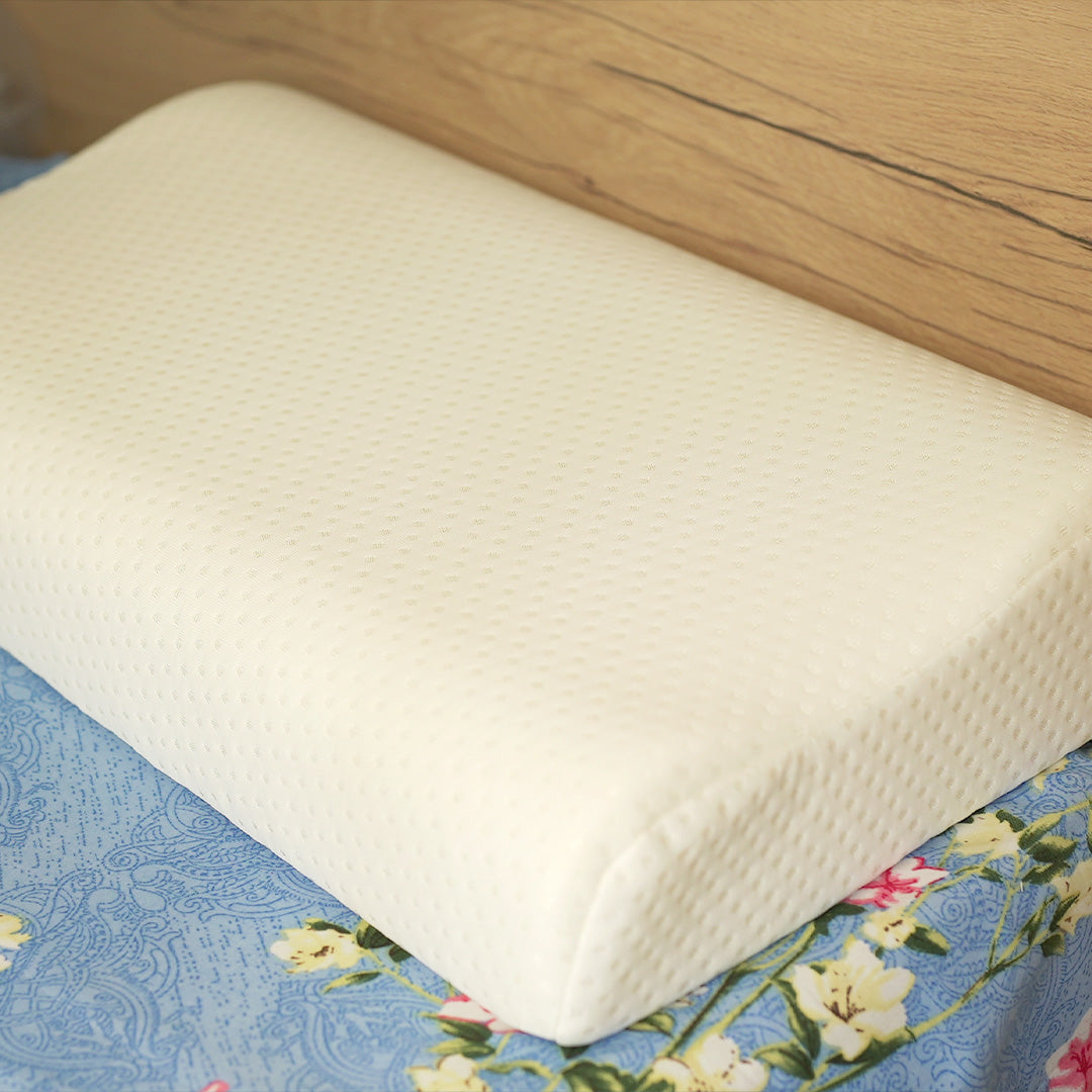 Rest Nest Orthopedic Cervical Memory Foam Pillow – White (1 Pc)