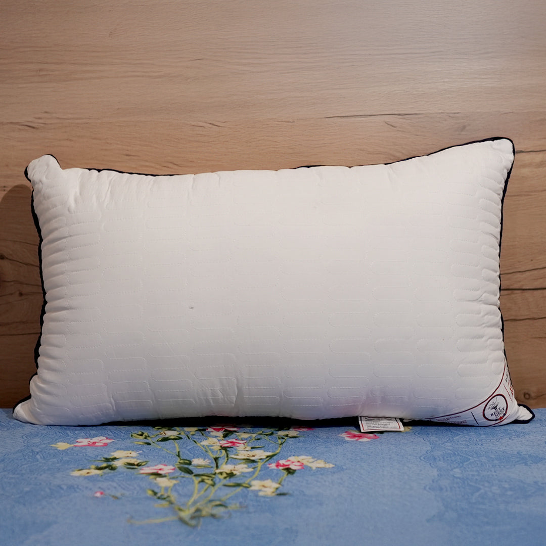 Rest Nest Premium White Glace Cotton Pillows – Pack of 2 (800g Each)