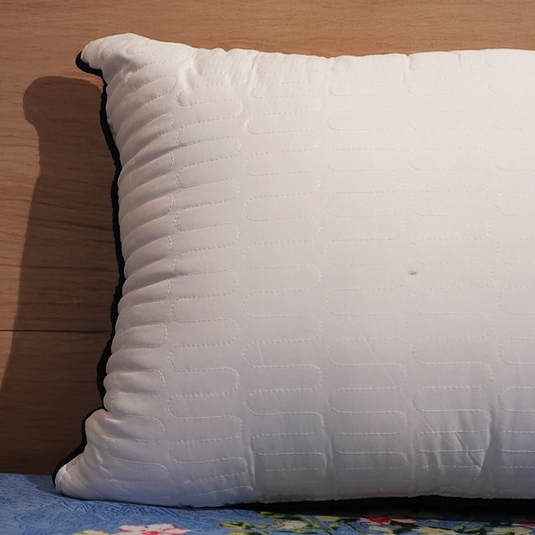 Rest Nest Premium White Glace Cotton Pillows – Pack of 2 (800g Each)