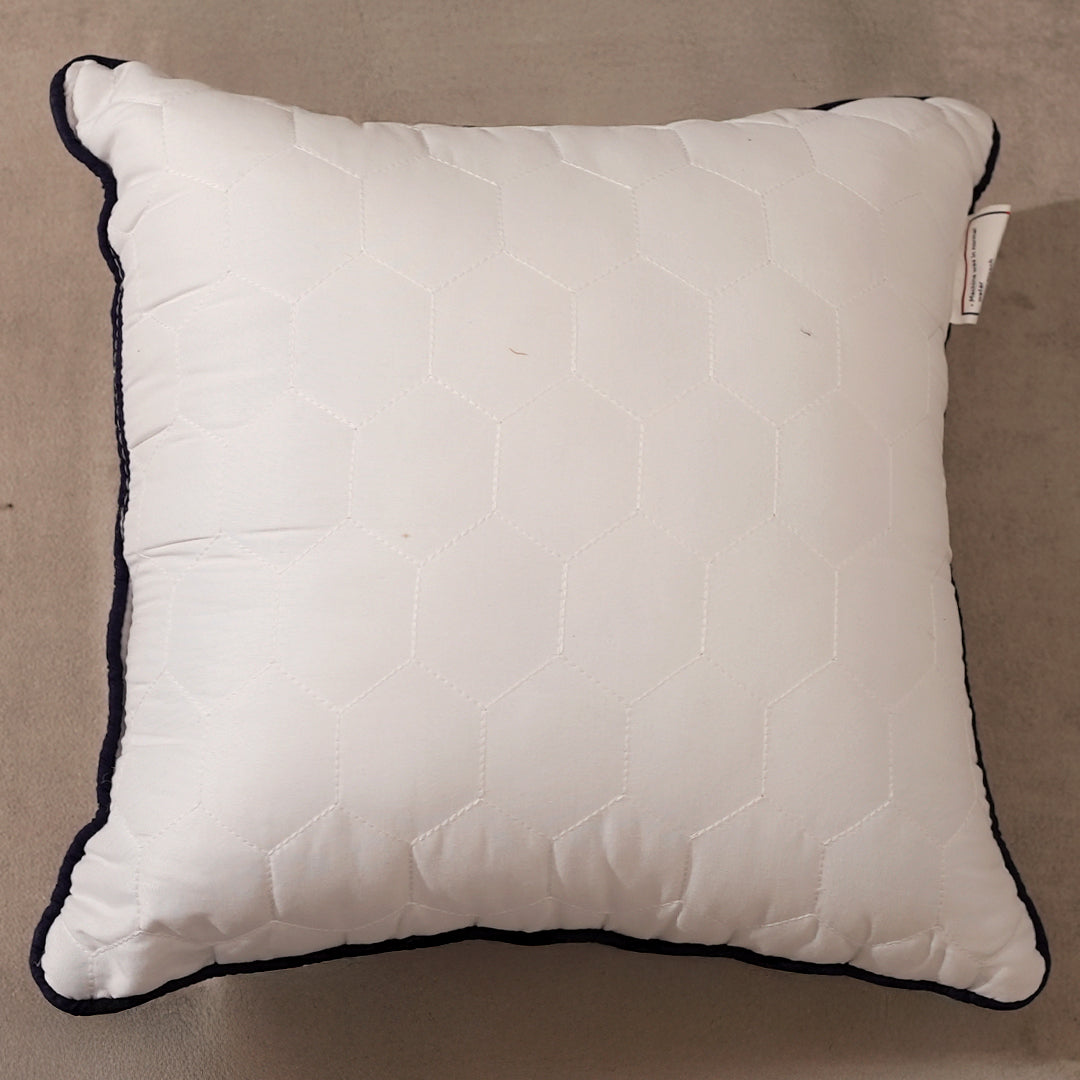 Rest Nest Soft Cushion Set of 5 – Premium White Glace Cotton with Recron Fiber Filling