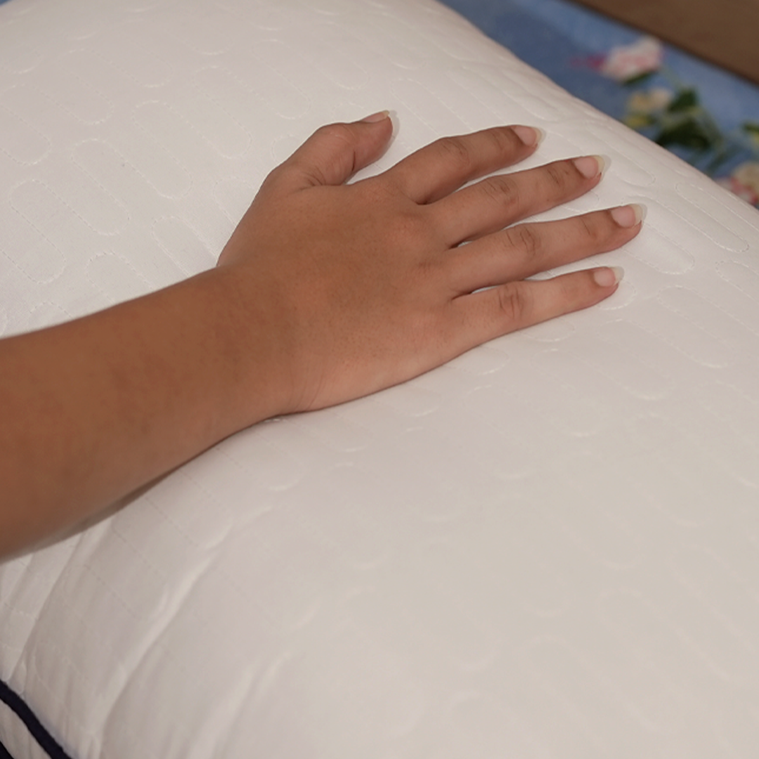 Rest Nest Slim Microfiber Pillow – 17x27 Inch, White 1 Pcs