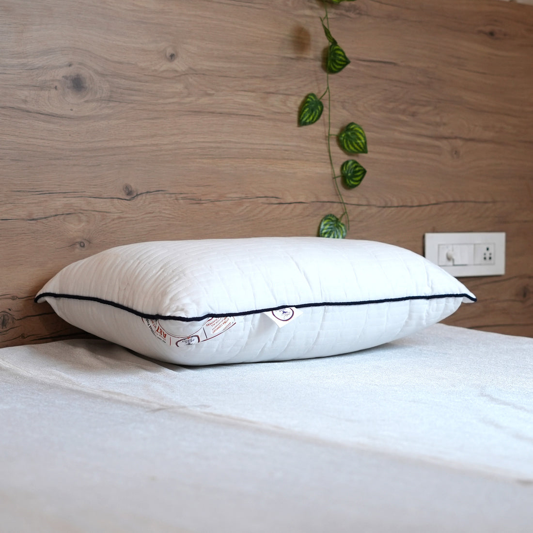 Rest Nest Premium White Glace Cotton Pillows – Pack of 2 (800g Each)