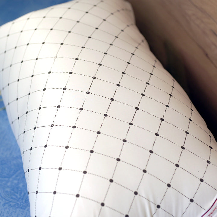 Rest Nest Premium Polycotton Pillow with Recron Fiber Filling – Black & White, 16x26 Inch (Pack of 2)