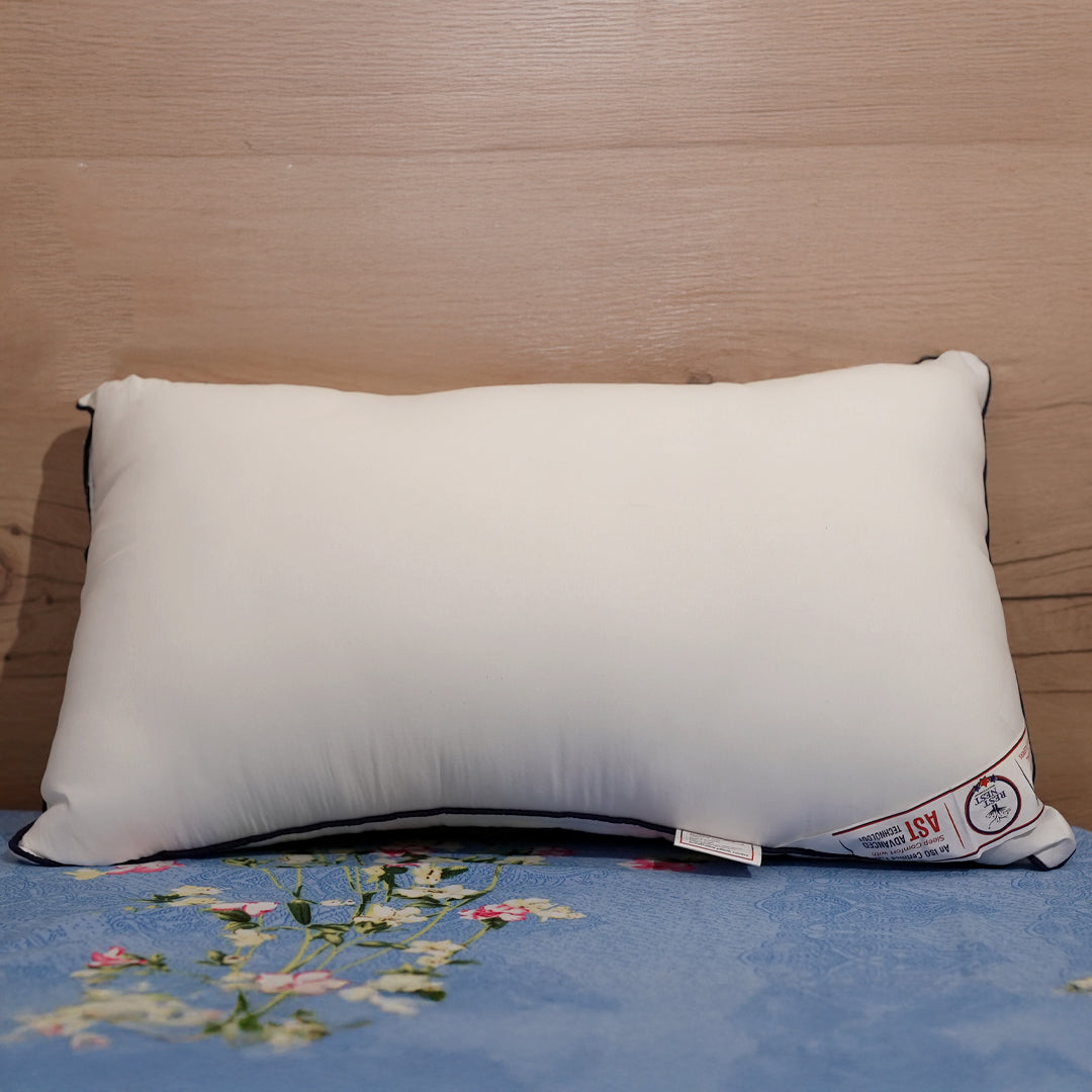 Rest Nest Premium White Sleeping Pillow | Glace Cotton Fabric | Lightweight & Comfortable | Pack of 2
