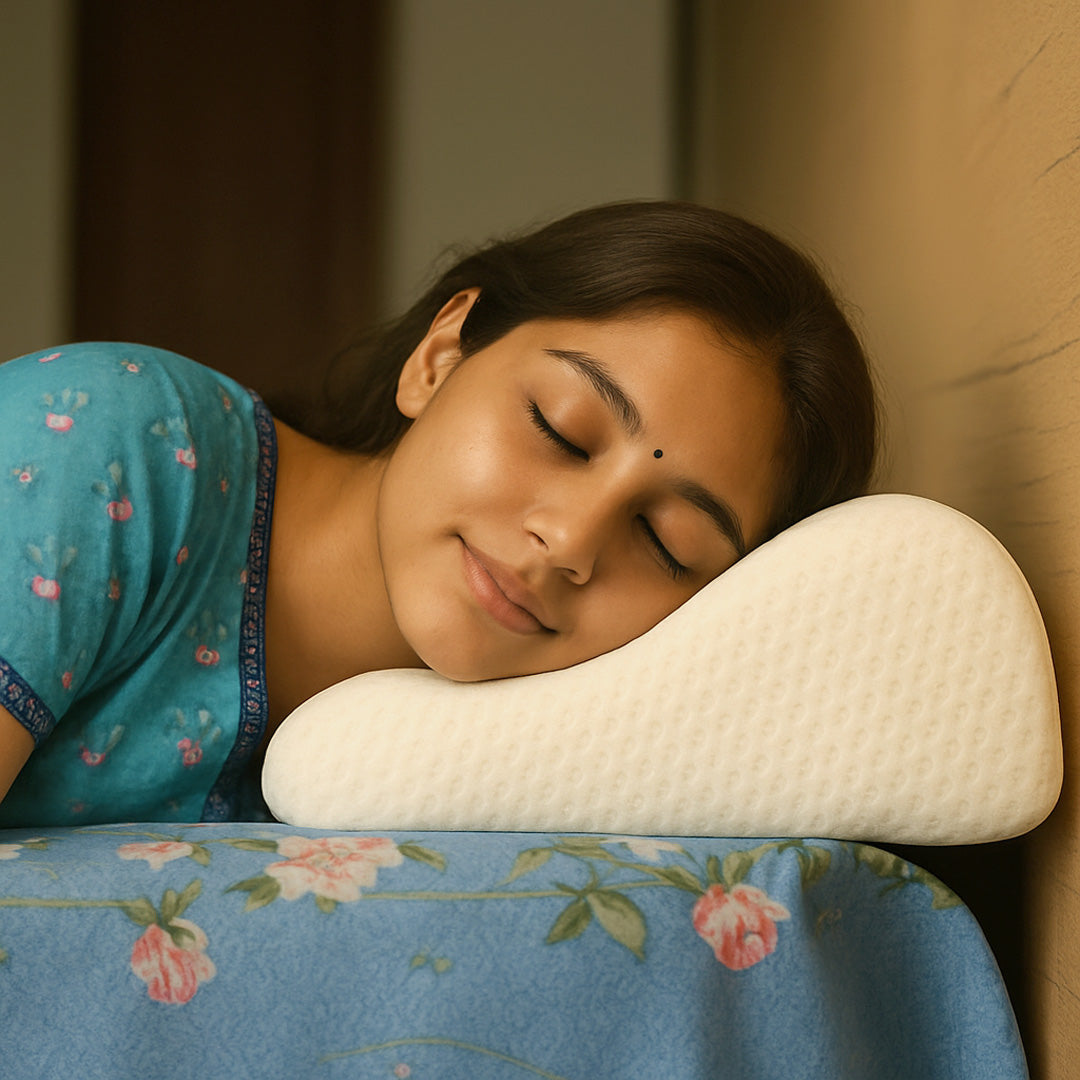 Rest Nest Orthopedic Cervical Memory Foam Pillow – White (1 Pc)