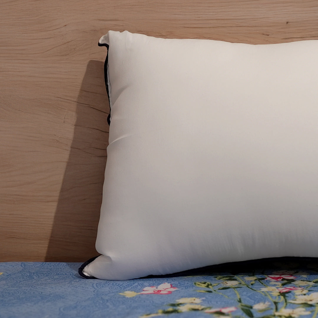 Rest Nest Premium White Sleeping Pillow | Glace Cotton Fabric | Lightweight & Comfortable | Pack of 2