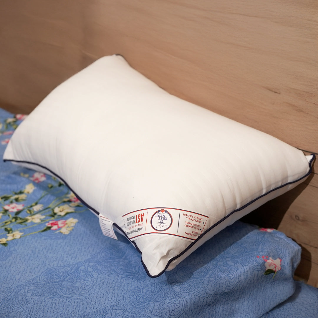 Rest Nest Soft Pillow Pack of 2 – Premium Recron Fiber (17x27 inch)